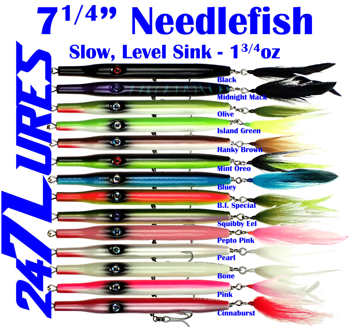 24/7 Lures - Needlefish - Slow Sink - 7.25" - 1.75oz