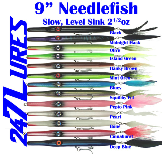 24/7 Lures - Needlefish - Slowsink - 9" - 2.5oz